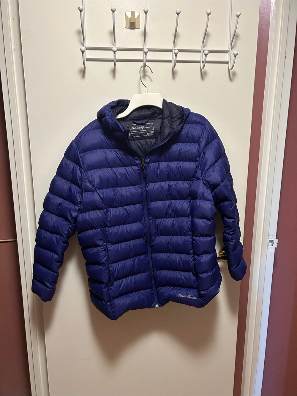 Eddie Bauer Kids Royal Blue Quilted Packable Puffer Jacket